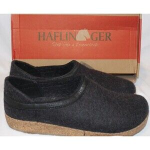 Haflinger Men's Grizzly Torben Wool Slippers Gray Size EU 46 NIB $160